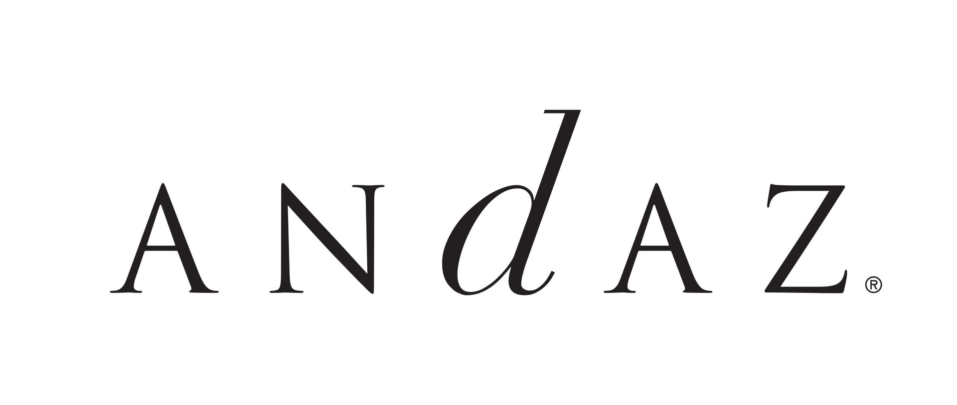 The word andaz is written in black on a white background.