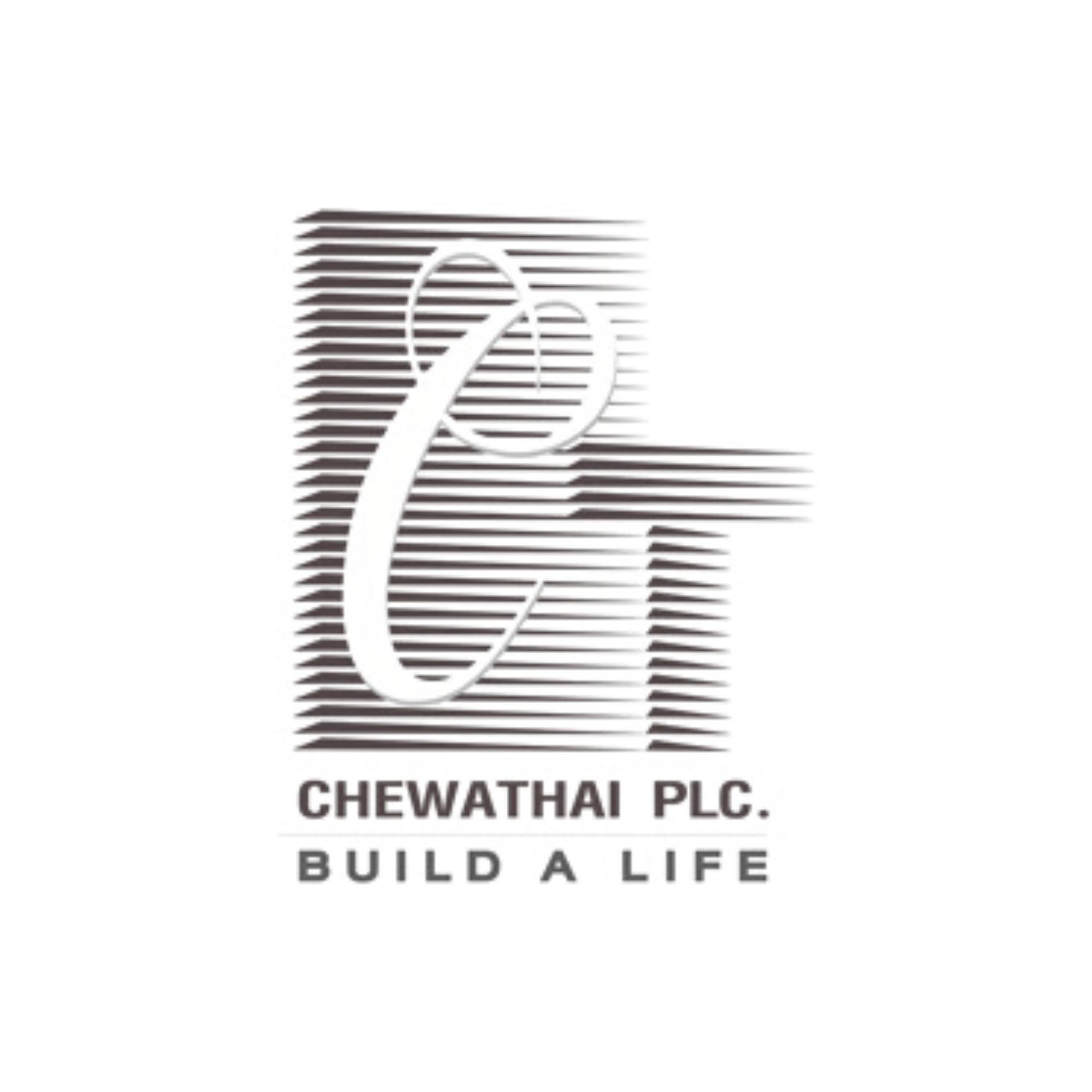 A logo for chewathai plc that says build a life