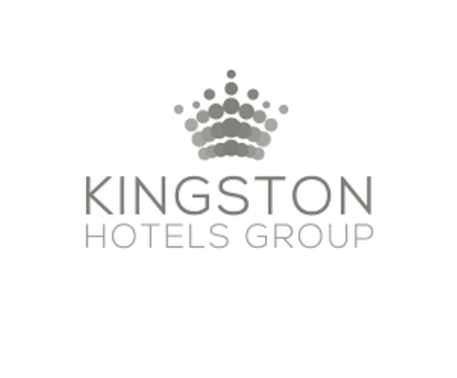 The logo for kingston hotels group has a crown on it