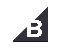 The letter b is on a black triangle on a white background.