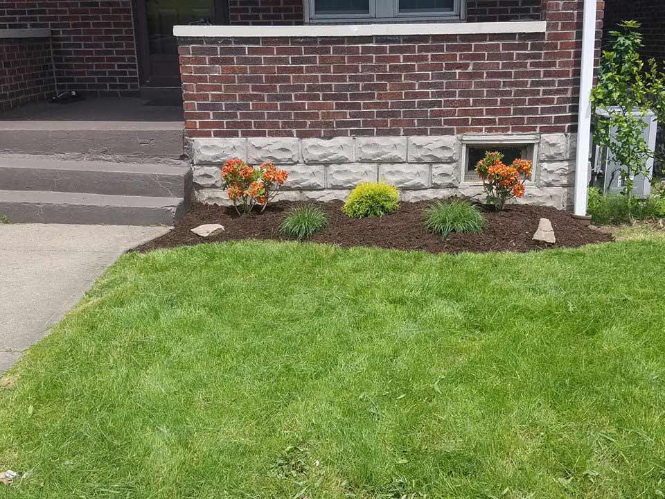 Landscaping Service – Front View of a House Garden in Jefferson Hills, PA