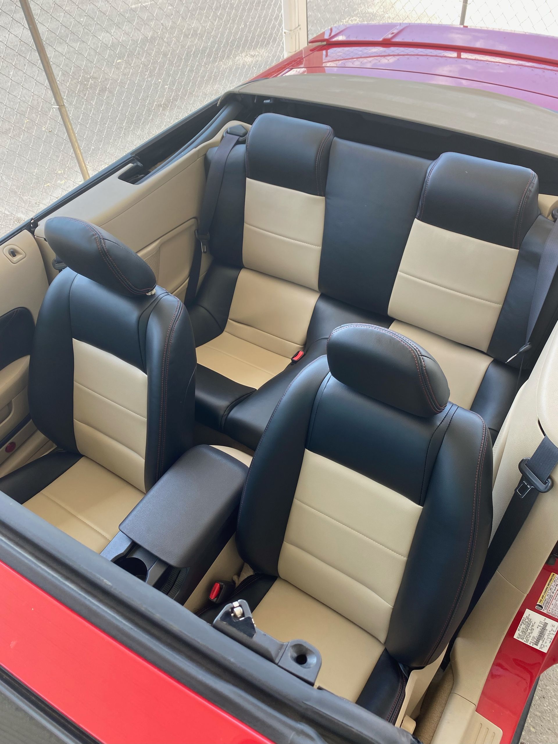 Tan & Black Interior Seats After  - Melbourne, FL - A & E Auto and Boat Upholstery