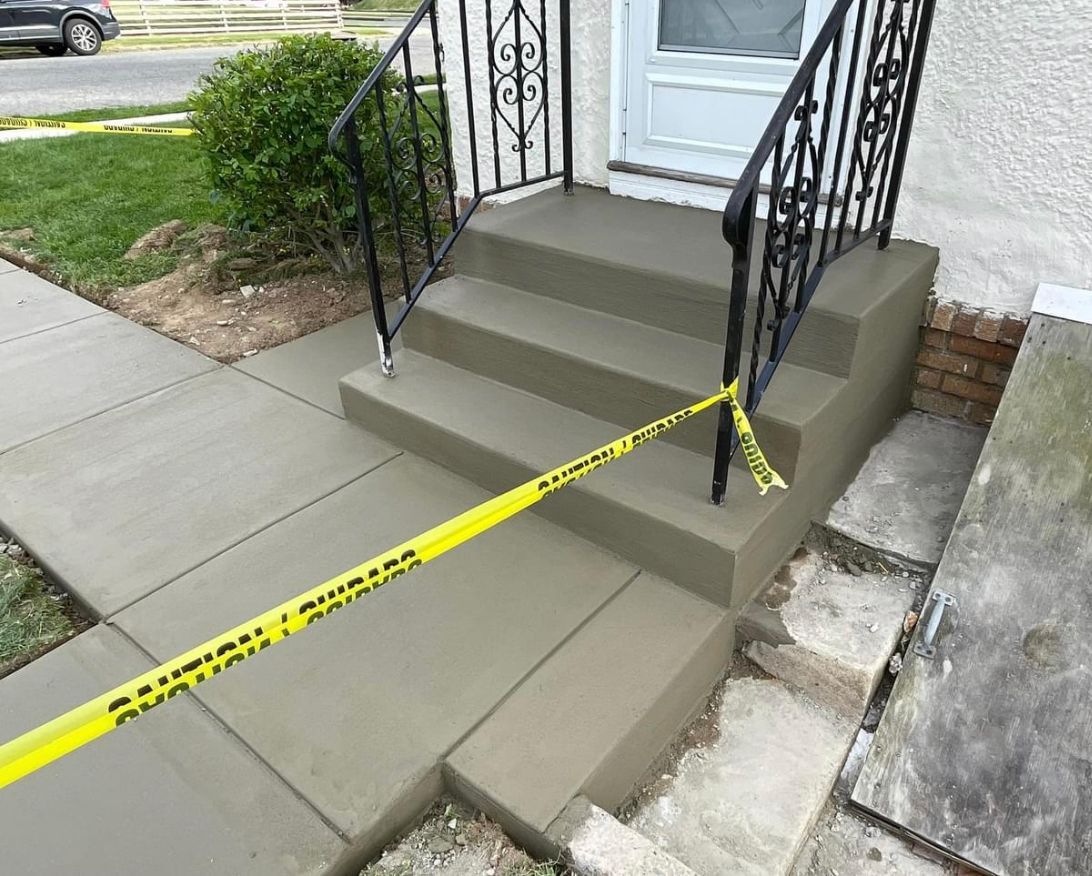 Concrete Works in Entrance Door — Bensalem, PA — P&N Concrete & Sealcoating