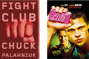A poster for fight club and a movie poster for fight club