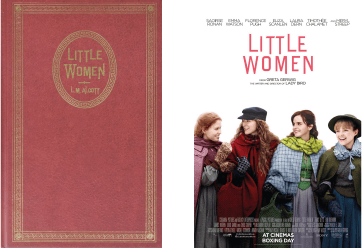 A book and a movie poster for little women