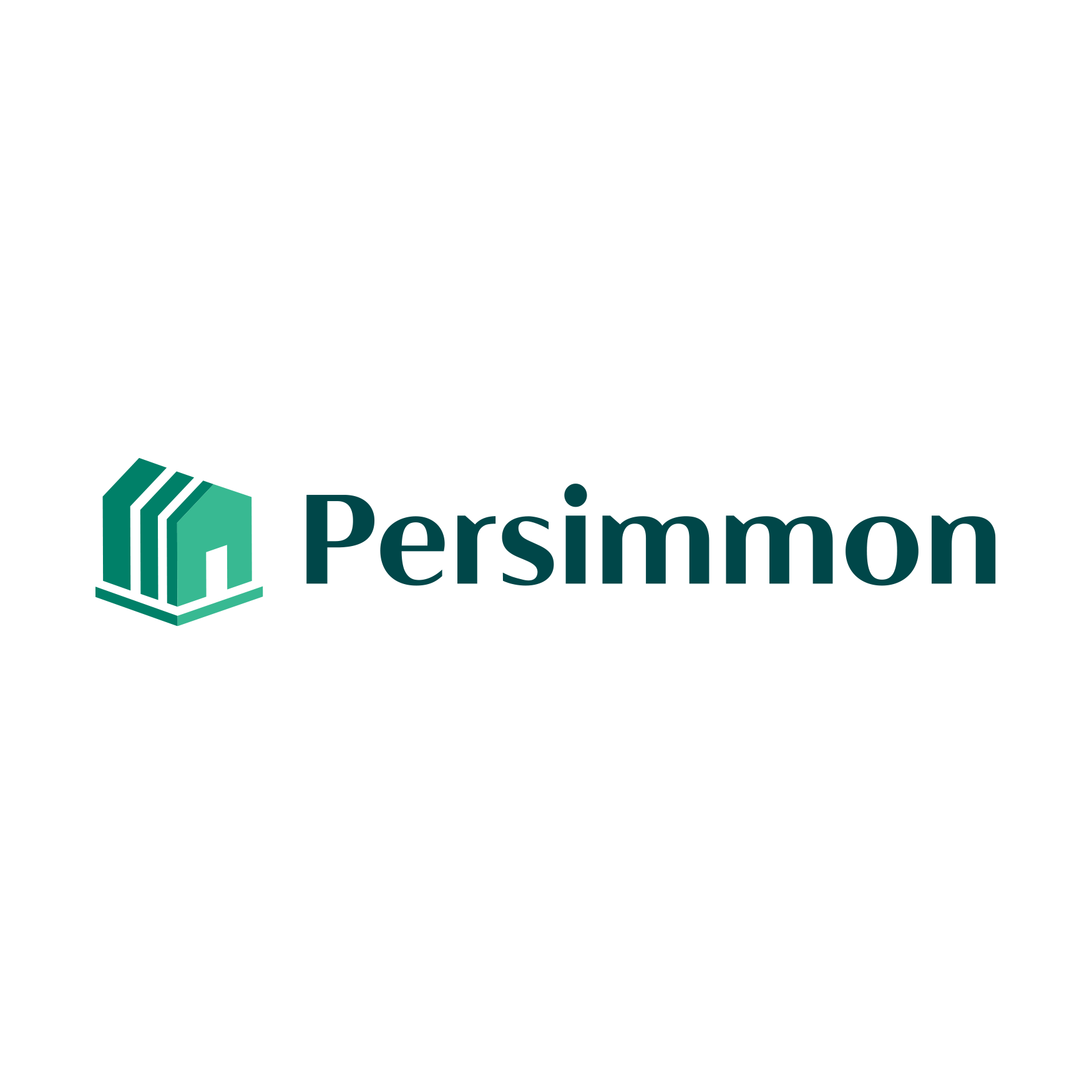 Persimmon logo in green with a stylized house icon on a white background