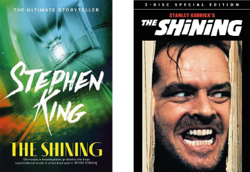 A book by stephen king and a movie by stanley kubrick