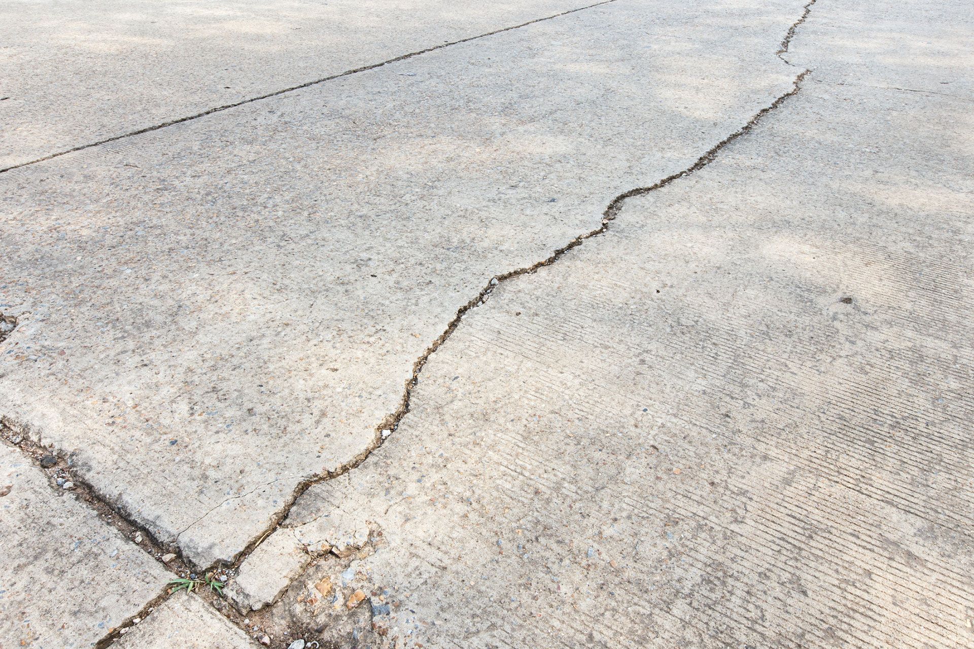 Crack in concrete