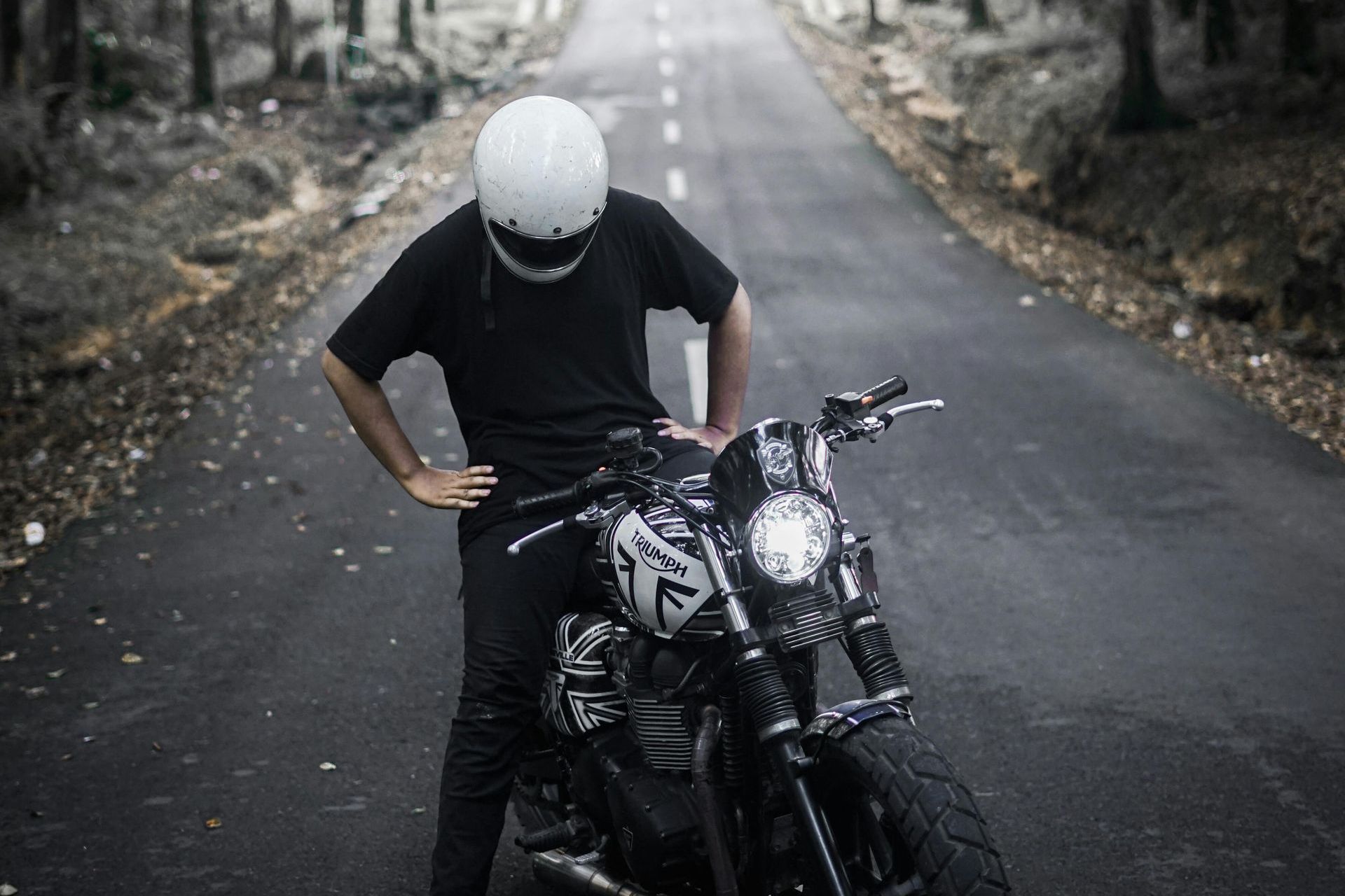 An Image of Man in a Motorcycle