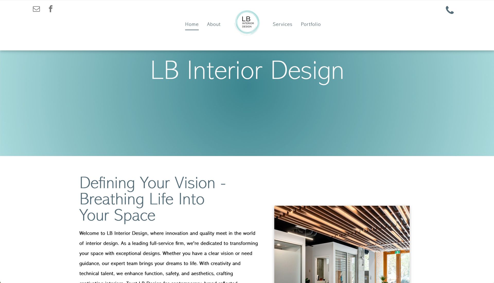 website preview of lbdesign.ca