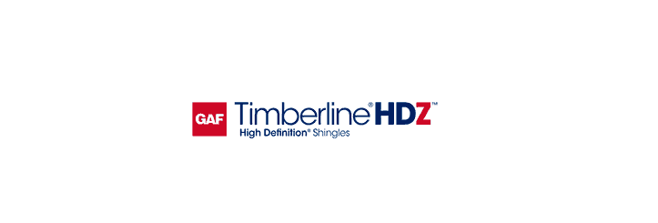 GAF Timberline HDZ logo on white background.