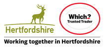 Hertfordshire and Which? Trusted trader logo