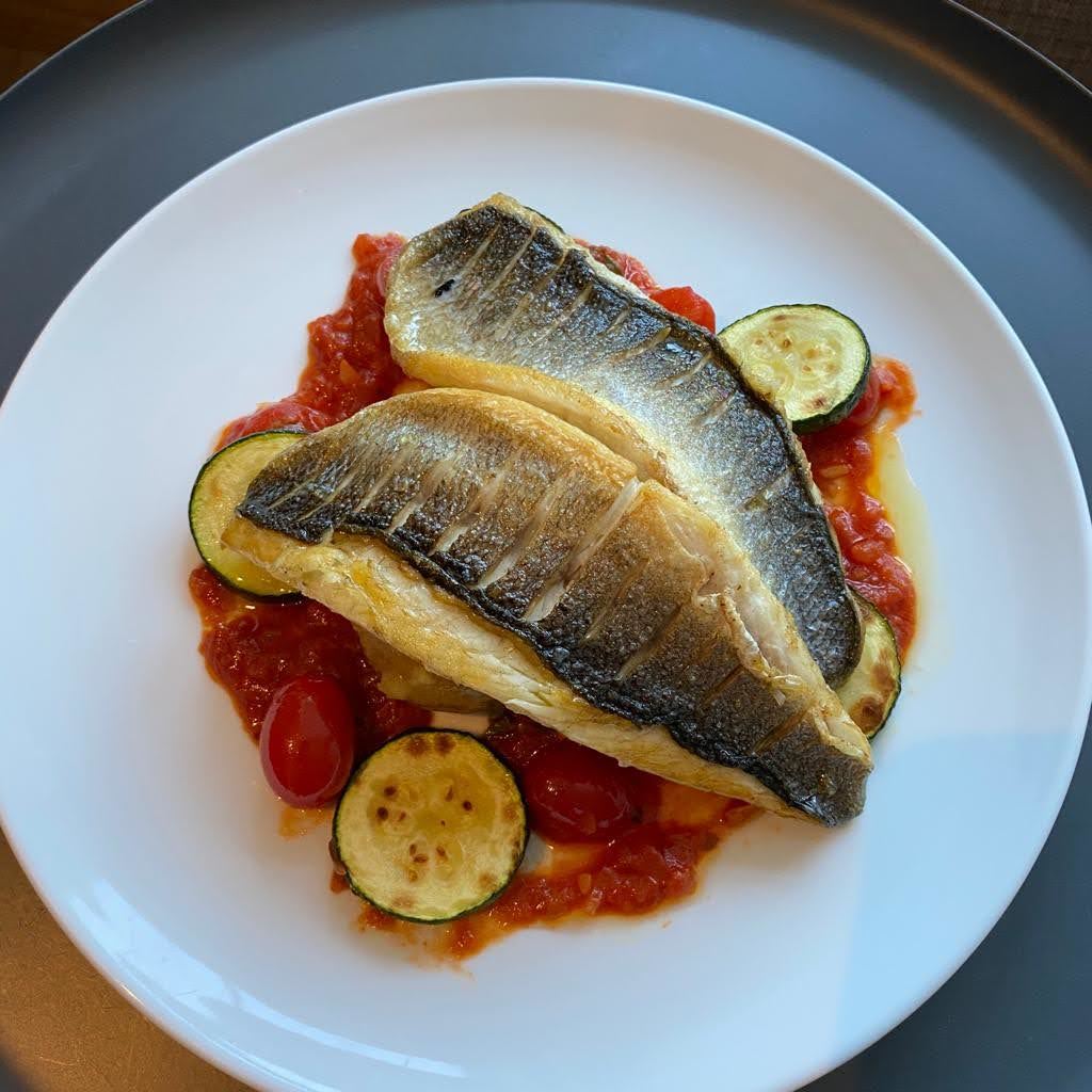 nutrition sea bass pan fried