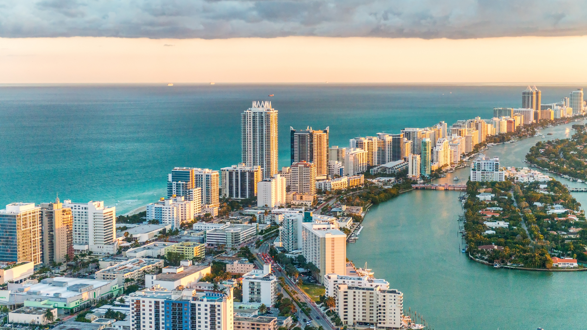 View of Florida's coast with buildings