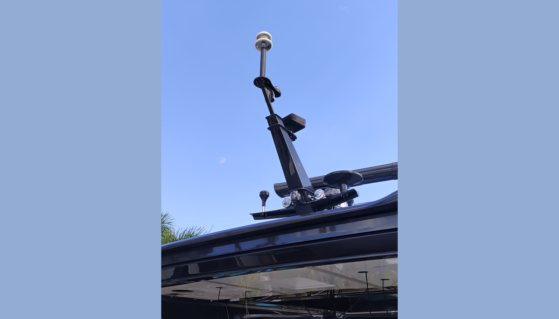 CMCE marine model installed on top of a yacht
