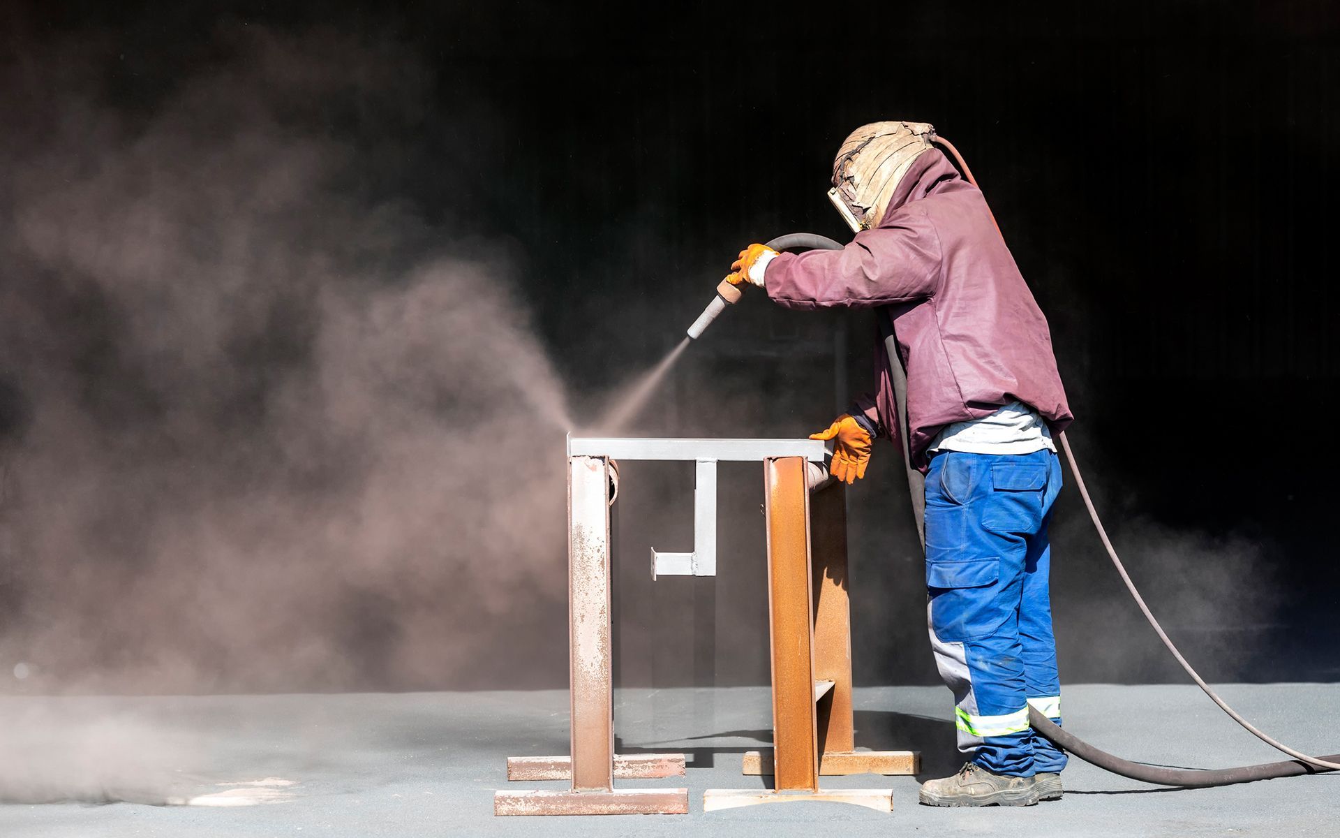 Sandblasting The Table — Long Lake, MN — Perry’s Truck Repair & Welding