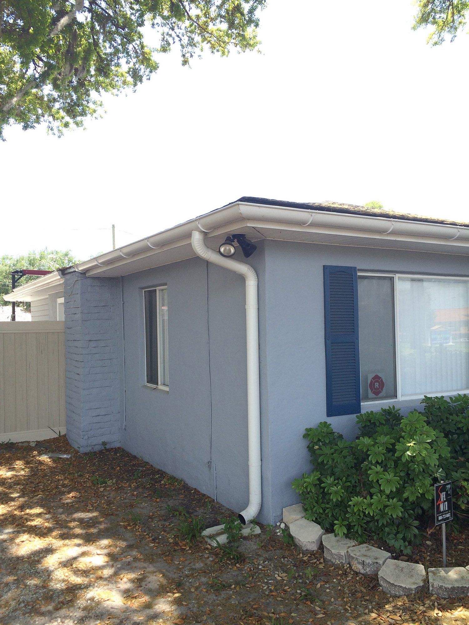 White Colored Gutter and Downspout — Palm Harbor, FL — Sure Fit Gutters