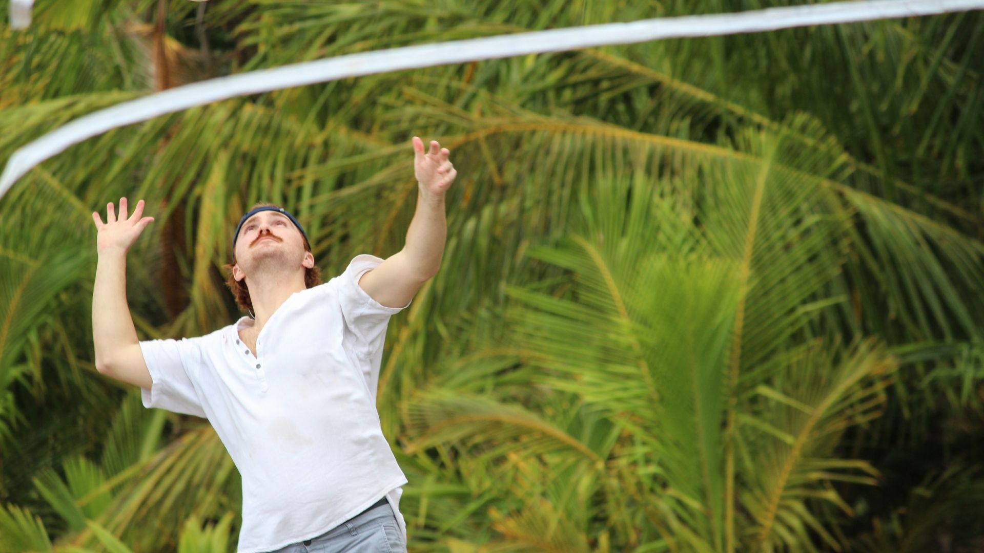 beach volleyball on a private and pristine Caribbean beach cove at camaroncito ecoresort and beach