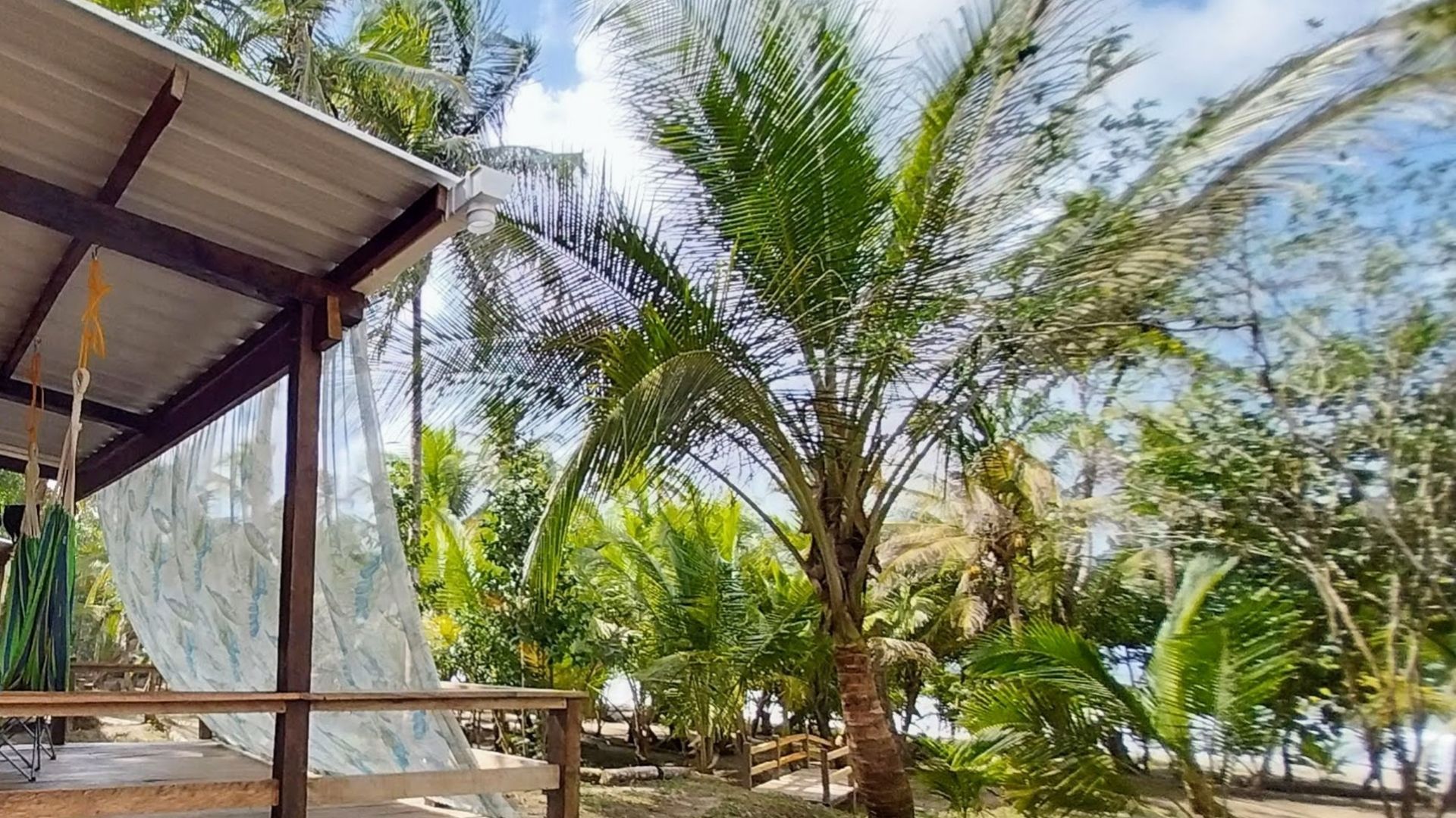 private terrace overlooking beach