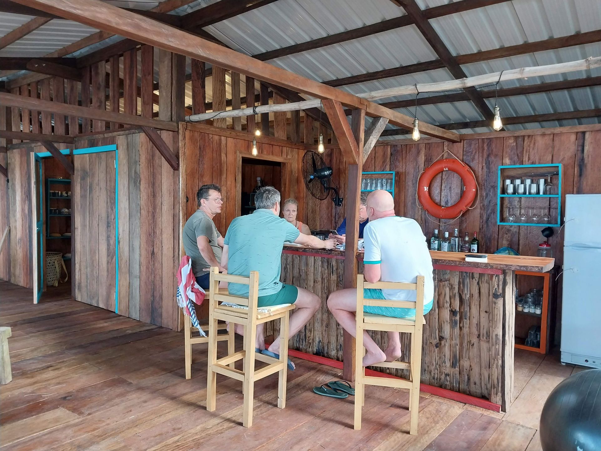 the open bar at camaroncito ecoresort and beach in panama