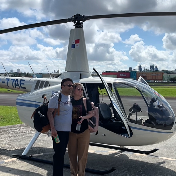 thrilling helicopter transport to camaroncito ecoresort and beach in panama