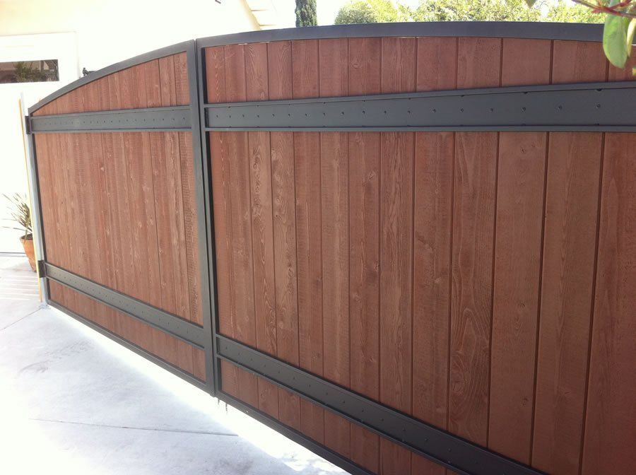 Brown Colored Driveway Gate — Ste. K Santee, CA — Sam's Fencing Inc.