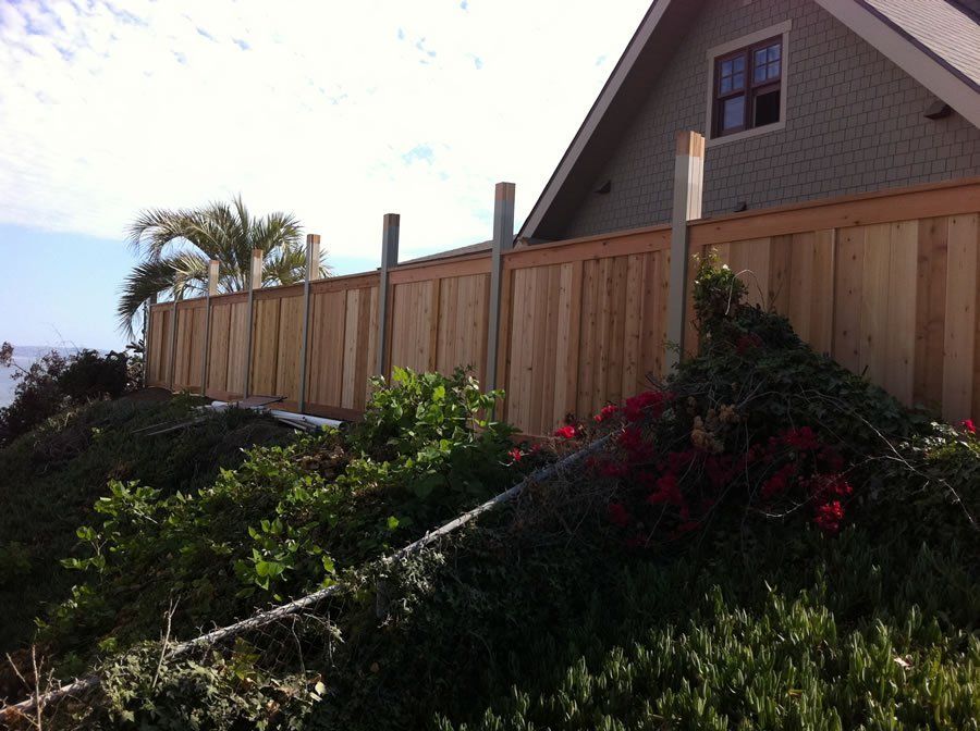 Modern Wooden Fence — Ste. K Santee, CA — Sam's Fencing Inc.