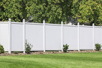 Newly Installed White Fence — Ste. K  Santee, CA — Sam's Fencing