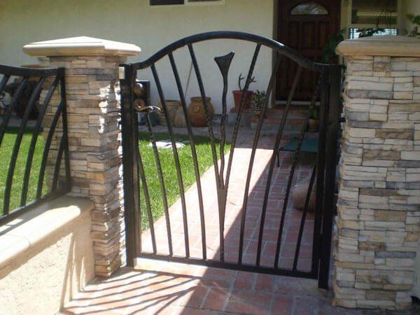 Wrought Iron Entry Gate — Ste. K Santee, CA — Sam's Fencing Inc.