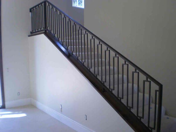 Simple Handrail of Stair — Ste. K Santee, CA — Sam's Fencing Inc.