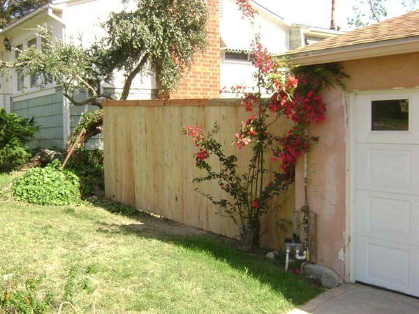 Garden with Wooden Fence — Ste. K Santee, CA — Sam's Fencing Inc.