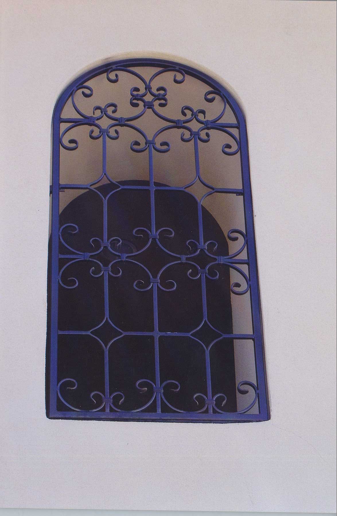 Blue Colored Iron Window Design — Ste. K Santee, CA — Sam's Fencing Inc.