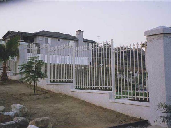 White Design Fence — Ste. K Santee, CA — Sam's Fencing Inc.