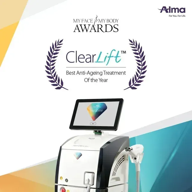 An ad for a clearlift anti-ageing treatment