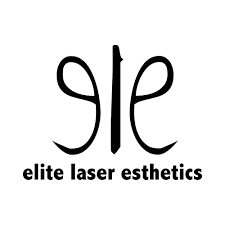 A black and white logo for elite laser esthetics.