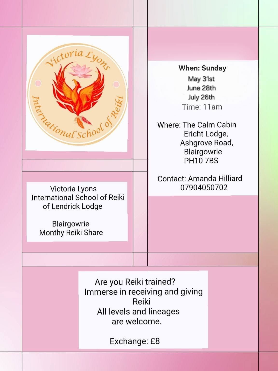 Amanda Reiki Share Dates Poster