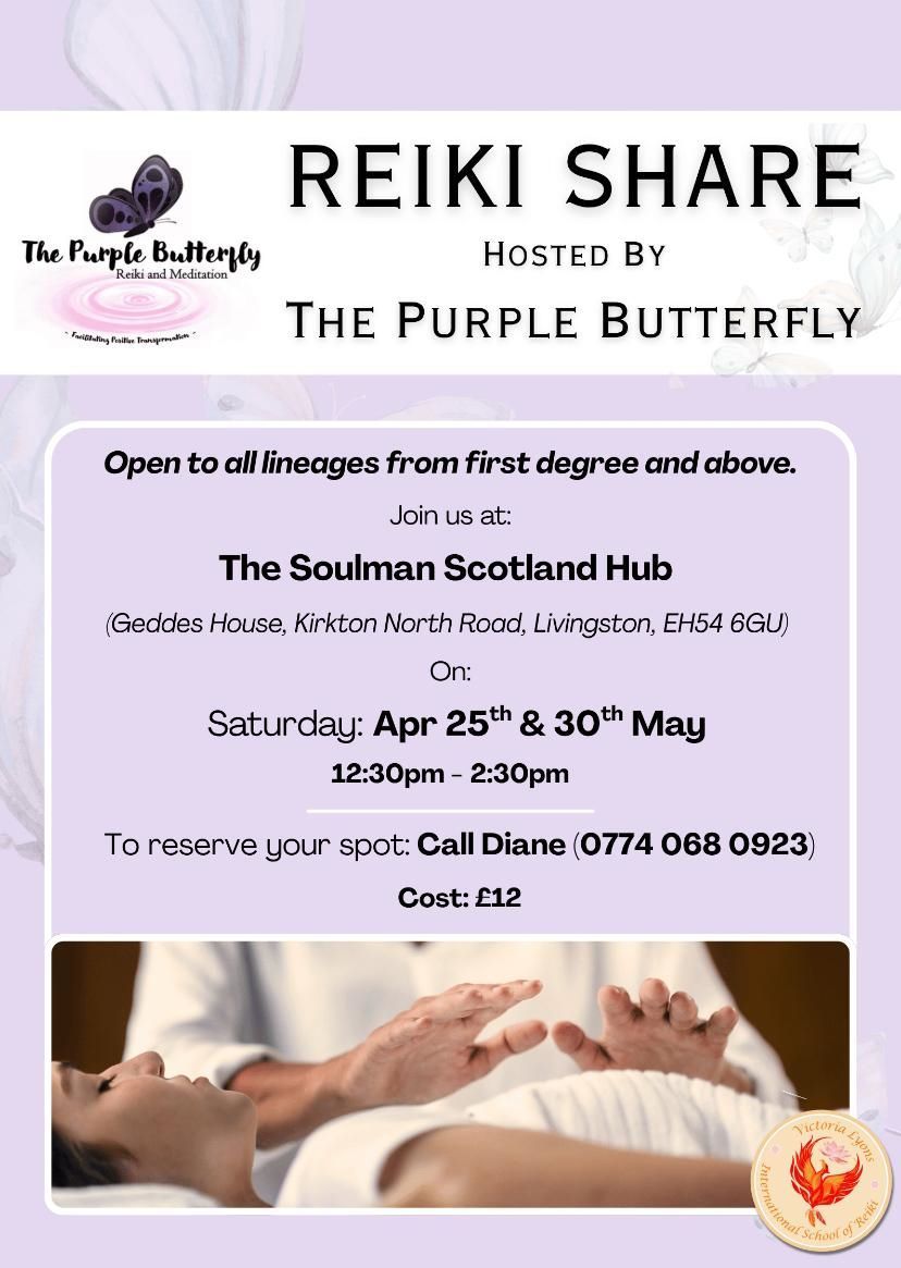 The Purple Butterfly Reiki Share Dates