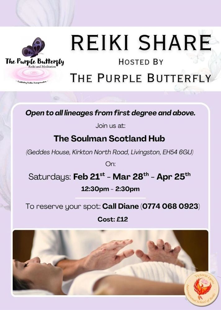 The Purple Butterfly Reiki Share Dates