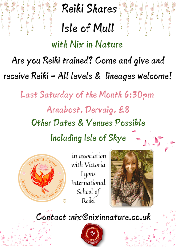 Nix in Nature Reiki Share Dates Poster