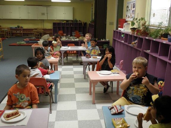 Children Having Breaktime — Riverside, CA — Cottonwood Montessori