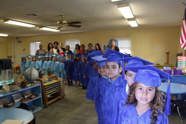 Group of Kids Falling in Line — Riverside, CA — Cottonwood Montessori