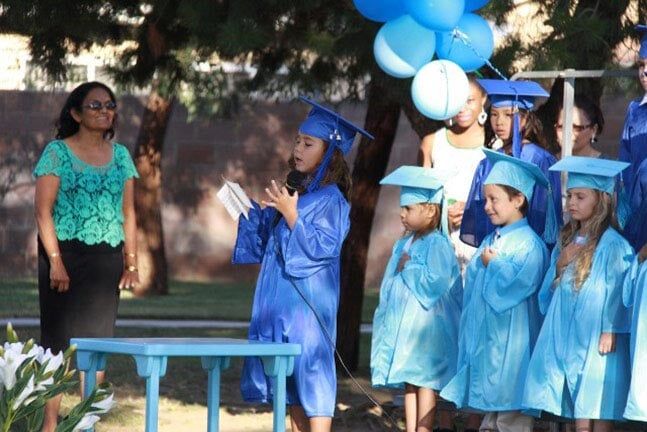 Little Girl Having Graduation Speech — Riverside, CA — Cottonwood Montessori