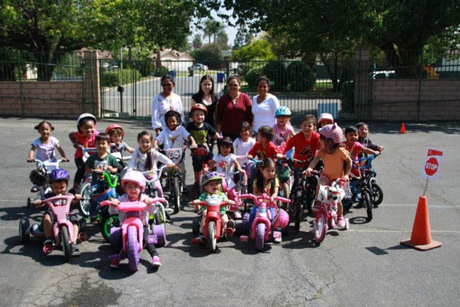 Group of Preschool Bikers — Riverside, CA — Cottonwood Montessori