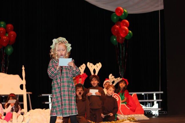 Little Girl Having Christmas Speech — Riverside, CA — Cottonwood Montessori