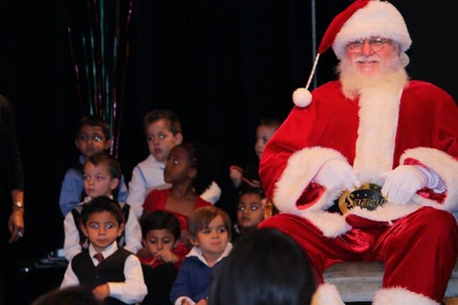 Children with Santa Claus — Riverside, CA — Cottonwood Montessori