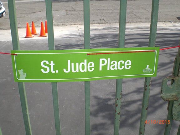 St. Jude Place Sign Board — Riverside, CA — Cottonwood Montessori