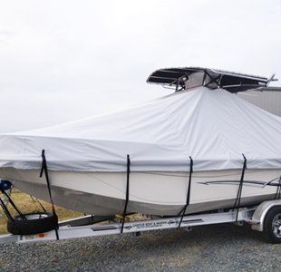 Boat with canvas cover - Marine Fabrication in Indian Trail, NC