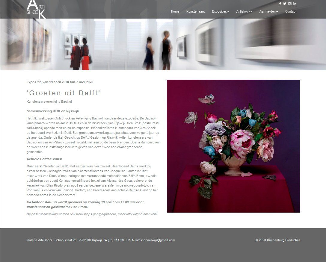 Website Galerie Arti-Shock