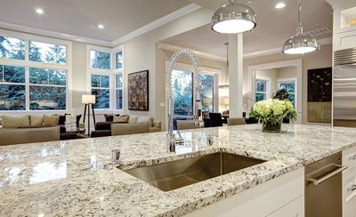 Granite Countertops — Kitchen Open Floor Plan in Las Cruces, NM