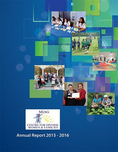 A blue and green annual report for miag